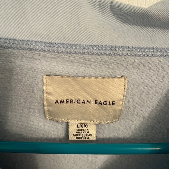 American Eagle Fleece Polo Sweatshirt - Picture 3 of 4